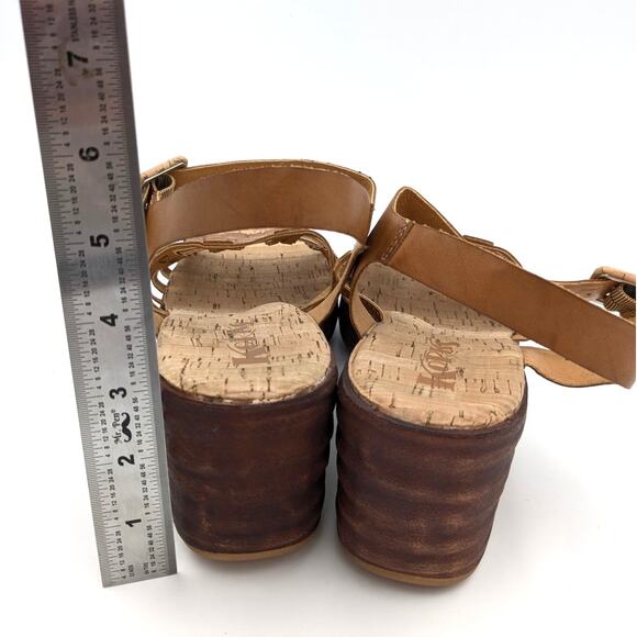 Korks Marley Platform Wedge Sandal Ankle Strap Women's Brown Size US10M EU41 - Picture 5 of 12